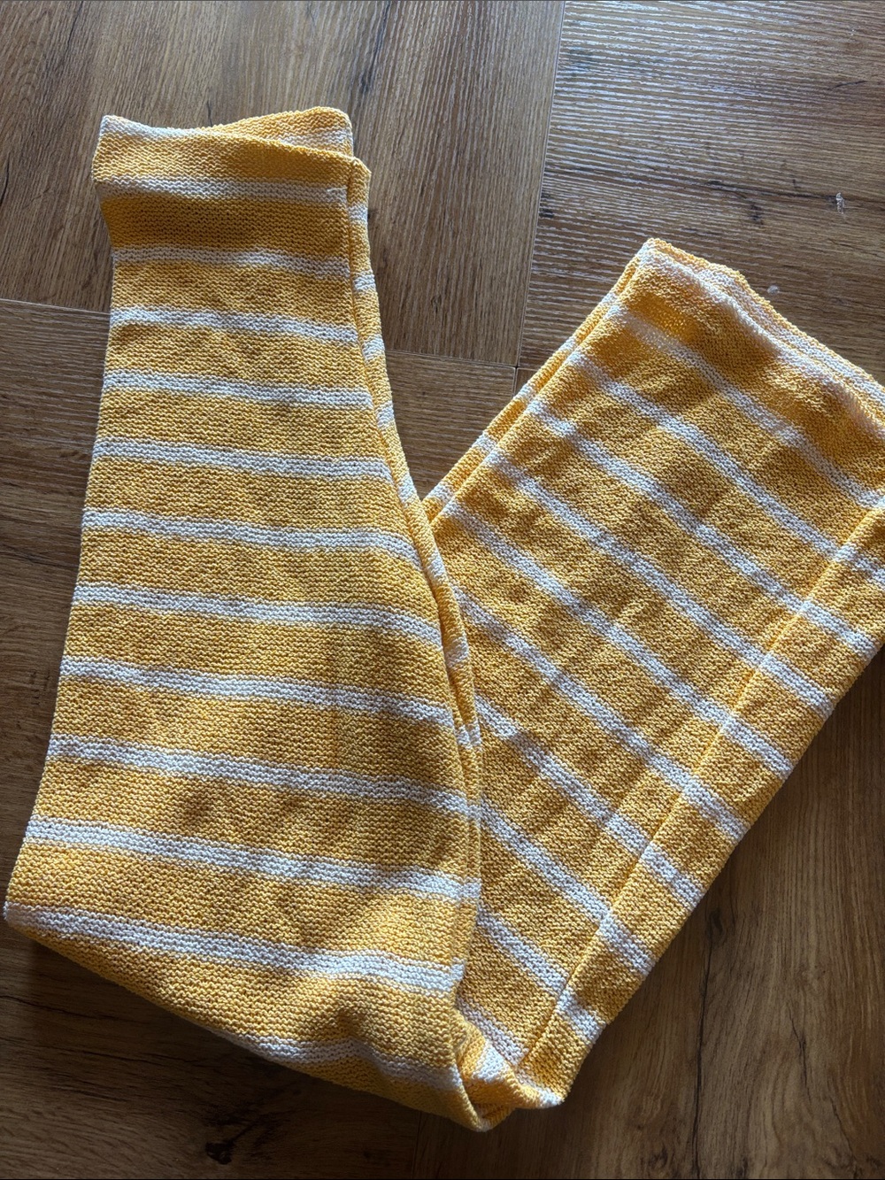 Zara Yellow & White Stripe Knit Bottoms